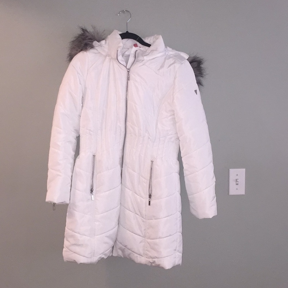 White Guess down coat